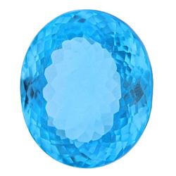 Amazing 37.45 ct Swiss Blue Certified Topaz. V VS-1