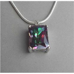 DAZZLING 19.75 CT MYSTIC TOPAZ PENDANT.