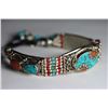 Image 1 : Tibet Hand Made Turquoise & Coral Bracelet
