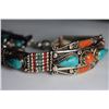 Image 1 : Tibet Hand Made Turquoise & Coral Bracelet