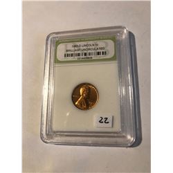 1963 D Lincoln Penny Certified Brilliant Uncirculate