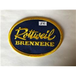 Vintage Outdoors "ROTTWEIL BRENNEKE" Patch in Like New Condition