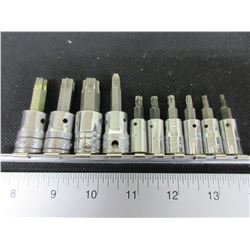 Snap - On Torx set 10 piece 1/4 inch and 3/8 drive / one piece is a robertson