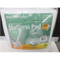 New TWIN Automatic Heated Mattress Pad / auto shut off machine wash