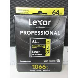 Lexar 64gb Professional Compact Flash 4K UDMA7 1066 x 160MB/s
