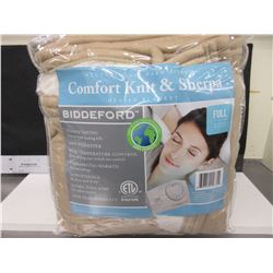New FULL Heated Blanket comfort knit & sherpa Machine wash & dry