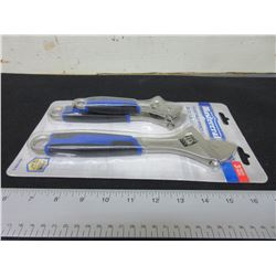 New MasterCraft 3 piece Adjustable Wrench Set / 3 Crescent Wrenches