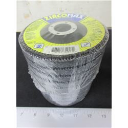 10 New ZircoMax High Density 4 1/2" FLAP DISKS 80 grit 12,000rpm