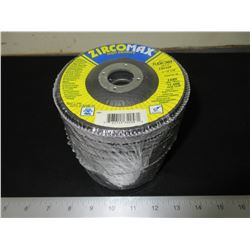 10 New ZircoMax High Density 4 1/2" FLAP DISKS 80 grit 12,000rpm