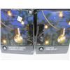 Image 1 : 2 New 20 ft Patio Light Strands clear bulbs 40ft total / Tested Working
