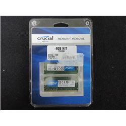 Crucial 4gb Memory Kit DDR3L 1600  SODIMM  2x2gb