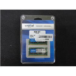 Crucial 8gb Memory Kit DDR3L 1600  SODIMM  2x4gb