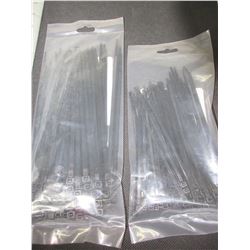 2 Packs of Cable/Zipties 4" & 8"  100 PIECES PER PACK/ 200 total