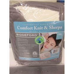 New Heated Blanket comfort knit & sherpa machine wash ten heat settings