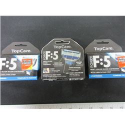 3 New Mens F-5 Razor Blade Cartridges / 4 per pack 12 total/ Compare to Fusion