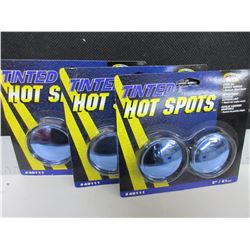 3 New Pairs  Tinted Hot Spots stick on Convex Mirrors / 6 total