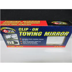 New Clip On Towing Mirror installs in seconds / extend your towing vision 7"
