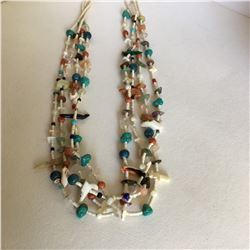 Stone Fetish Necklace Four Strands Santa Fe Collection