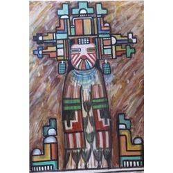 Neil David Original Painting of A Kachina