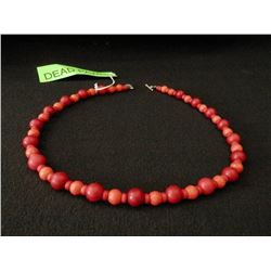 Pueblo Necklace Gallup New Mexico Collection Coral Beads " Dead Pawn" Vintage