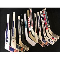 MINI HOCKEY STICKS LOT (VARIOUS TEAMS)