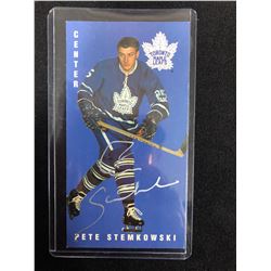 PETE STEMKOWSKI AUTOGRAPHED TALL BOY HOCKEY CARD