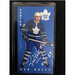 RED KELLY AUTOGRAPHED TALL BOY HOCKEY CARD