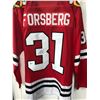 Image 1 : ANTON FORSBERG SIGNED BLACK HAWKS JERSEY (BECKETT COA)