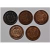 Image 2 : INDIAN CENTS: 1893, 1894, 1895, 1896 AND 1897