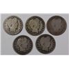 Image 1 : BARBER QUARTERS: 1895 VG, 1895-O, 1895-S AG/G