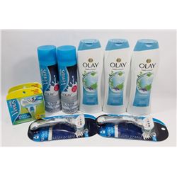 BAG OF VENUS RAZORS, OLAY BODY WASH, AND MORE