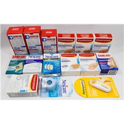 BAG OF ASSORTED FIRST AID HOME SUPPLIES