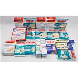 BAG OF ASSORTED FIRST AID HOME SUPPLIES