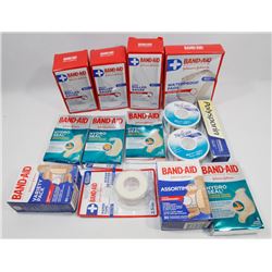 BAG OF ASSORTED FIRST AID HOME SUPPLIES