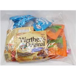 BAG OF ASSORTED WERTHERS CANDY AND KERR CANDY