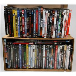 FLAT OF 65 DVDS.