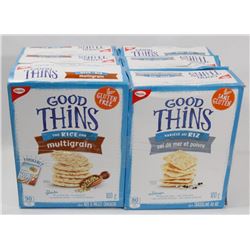 6 ASSORTED BOXED OF GOOD THINS CRACKERS