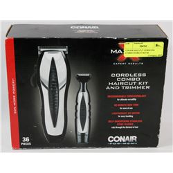 CONAIR MAX CUT CORDLESS COMBO HAIRCUT KIT &