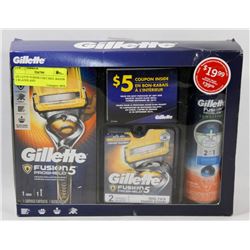 GILLETTE FUSION 5 SET INCL RAZOR 2 BLADES AND