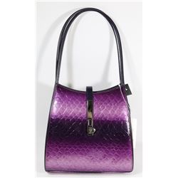 NEW PURPLE SNAKESKIN STYLE PURSE