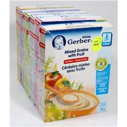 6 ASSORTED BOXES OF GERBER CEREAL
