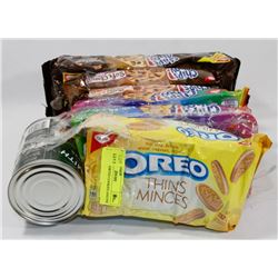 LOT OF ASSORTED COOKIES AND PIE FILLING