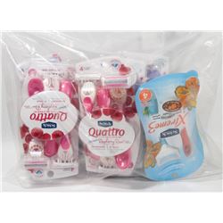 BAG OF ASST SCHICK QUATTRO DISPOSABLE RAZORS