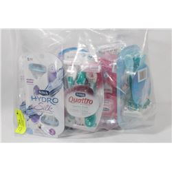BAG OF ASST SCHICK QUATTRO DISPOSABLE RAZORS