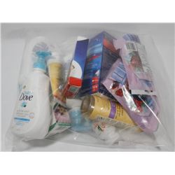 BAG OF ASST INCL BABY DOVE SHAMPOO, CALM HEAVENLY