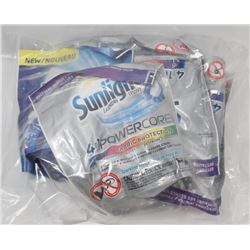 BAG WITH ASSORTED LAUNDRY PODS, SUNLIGHT, PUREX