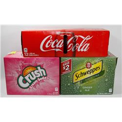 LOT OF 3 CASES OF 12- SCHWEPPES  GINGER ALE,