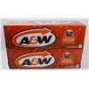 Image 1 : LOT OF 2 CASES OF 12 CANS A&W ROOTBEER