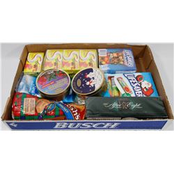 BOX WITH A VARIETY OF CHOCOLATES, CANDY,