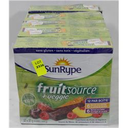 5 BOXES OF SUNRYPE FRUIT LEATHER